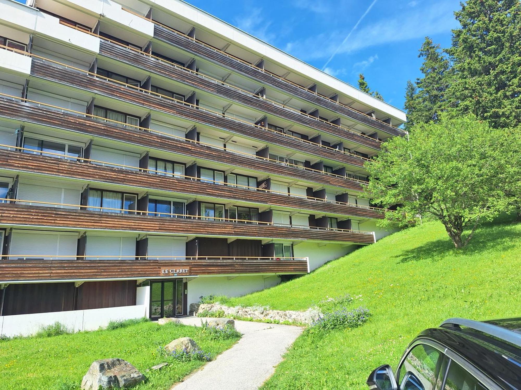 Le Flocon-Studio Cabine-Balcon 4-6 Pers A 100M Des Pistes シャンルッス エクステリア 写真
